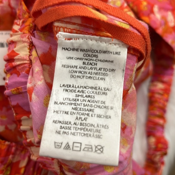 NWT Free People Amy Red Pink Floral Puff Sleeve Open Back Romper Jumpsuit - Picture 14 of 15